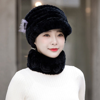 Warm Real Rabbit Fur Cap - Stylish Winter Hat