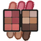 12-Color Iron Box Blush Palette - Matte & Shimmer Long-Lasting