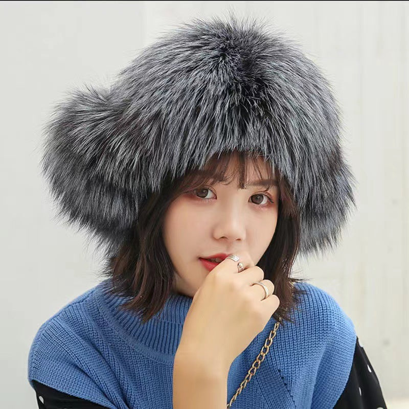 Winter Fox Fur Ear Flap Hat - Stylish & Warm