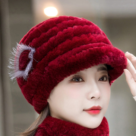 Winter Real Rabbit Fur Cap - Warm & Stylish