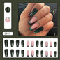 Summer Fresh Emerald Flash Fragment Long Ballet Nails, Chic and Bright-Homeunderwear