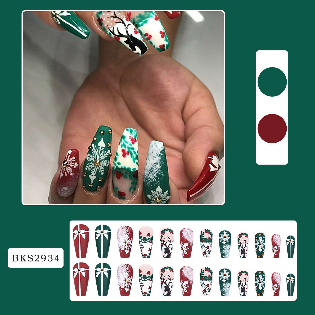 New FashionNew Christmas Nail Decals - Snowflake, European Style-homeunderwear