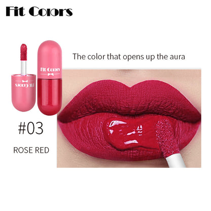 New Fashion 6-Color Mini Capsule Lip Gloss for Long-Lasting Matte Finish-Homeunderwear