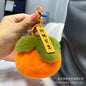 Cute Otter Fur Persimmon Keychain Plush Toy Gift