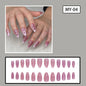 Pink Transparent Cat Eye Medium Almond Nail Tips