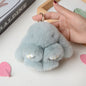 Wholesale Cute Faux Fur Bunny Keychain - Mini Decor