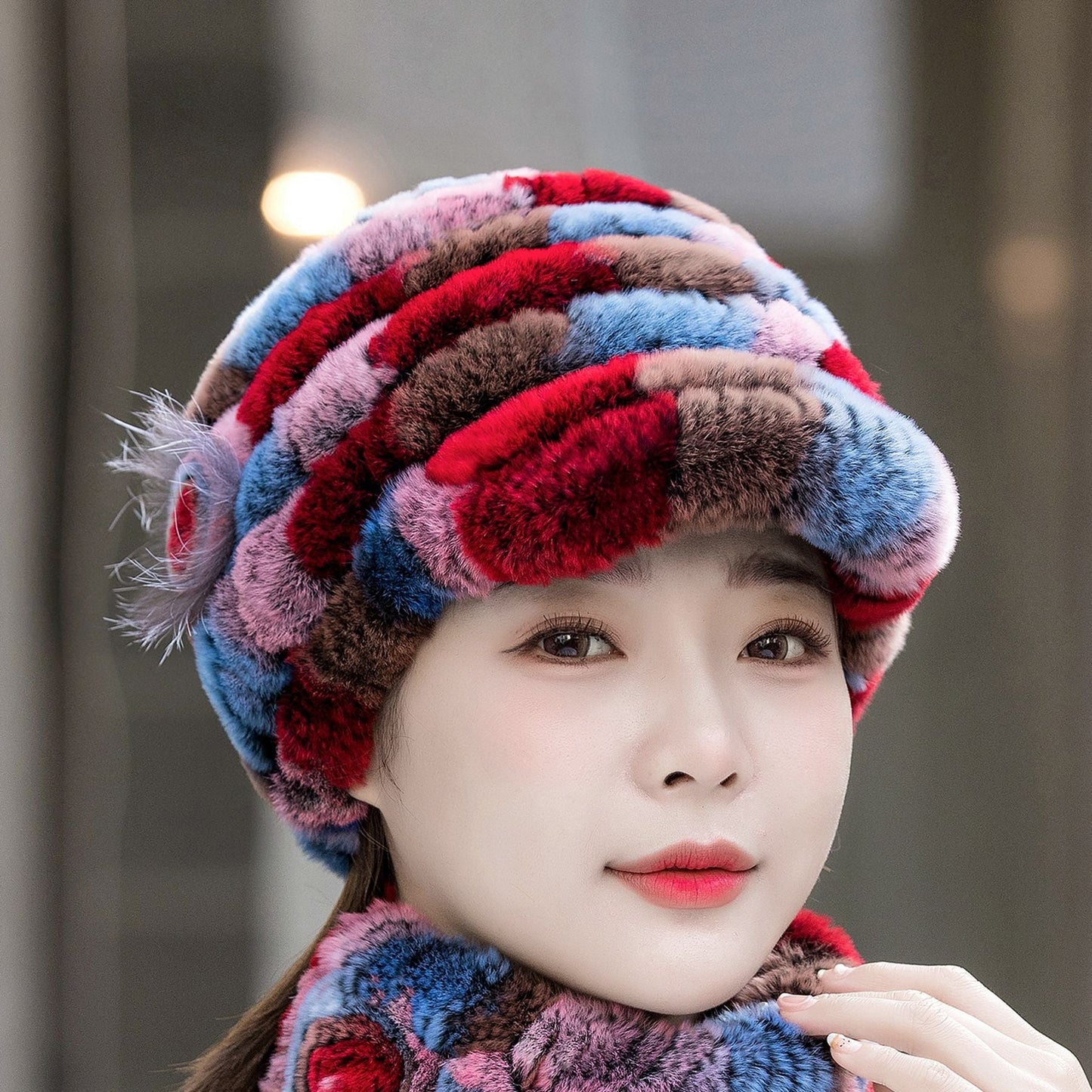 Winter Real Rabbit Fur Cap - Warm & Stylish