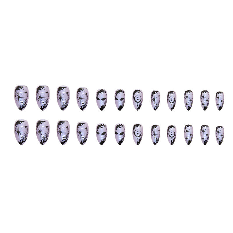 Sweet Cool Purple Aurora Halloween Nail Stickers