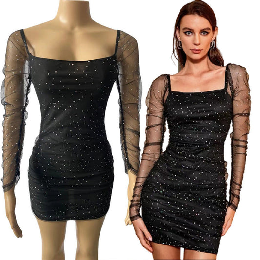 Chic Babe's Beaded  Bodycon Dress