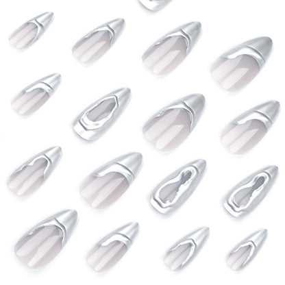 3D French Silver Mirror Nails, Popular Overseas