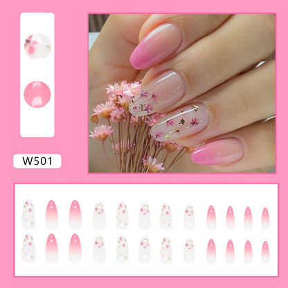 Adorable Flower Almond Nails, Soft Gradient and Romantic-Homeunderwear