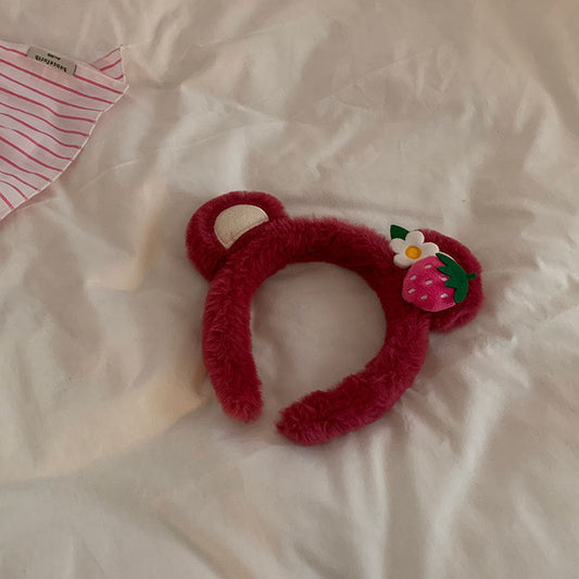 Cute Strawberry Bear Headband