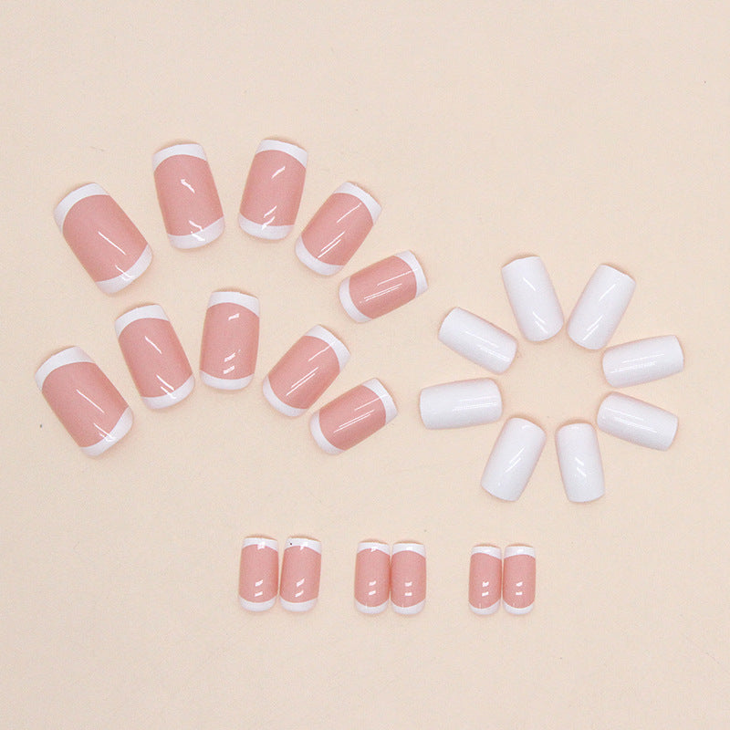 Simple White French Nails, Universal Solid Color Design