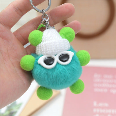 Real Rabbit Fur Rabbit Keychain Cute Fluffy Charm