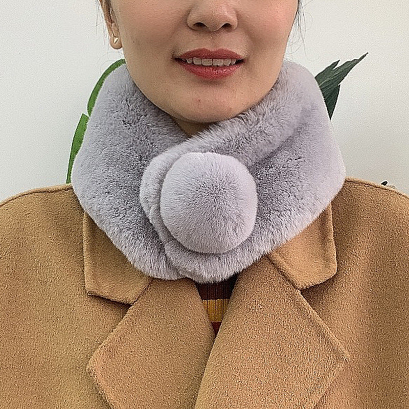 Luxury Real Rabbit Fur Scarf - Winter Velvet Touch