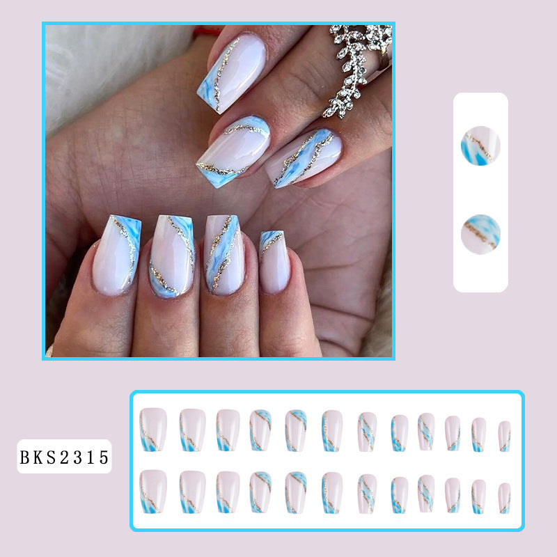 New FashionLong INS Style French Tip Nail Tips