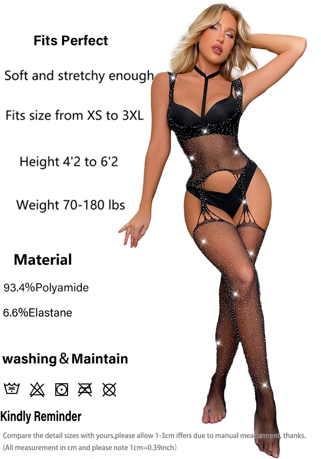 Suspender Fishing Net Sexy Underwear Open-file One-piece Pajama