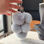 Real Rabbit Fur Grape Charm - Keychain & Bag Decor