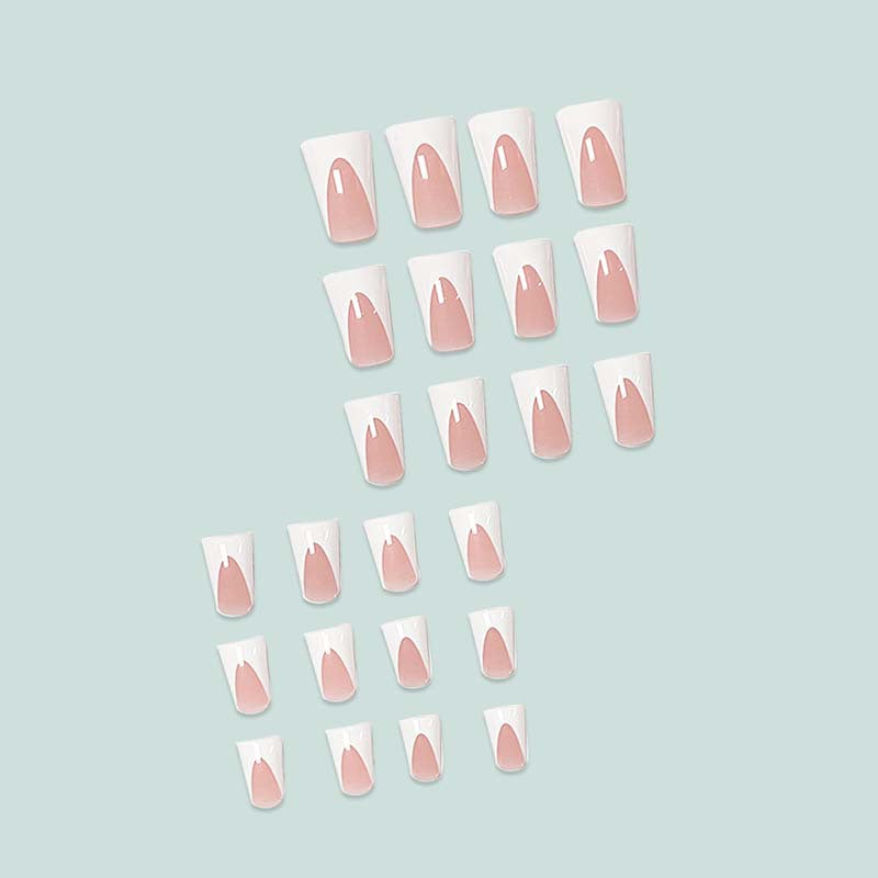 White French Duck Beak Removable Nail Tips