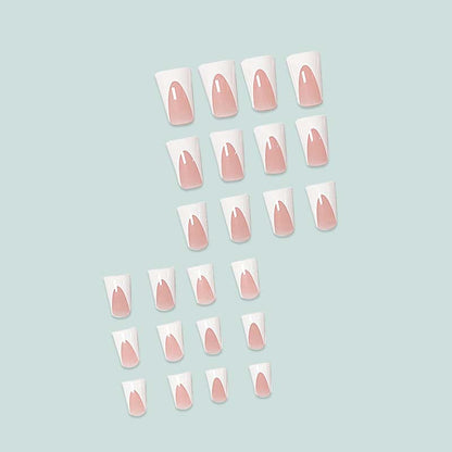 White French Duck Beak Removable Nail Tips