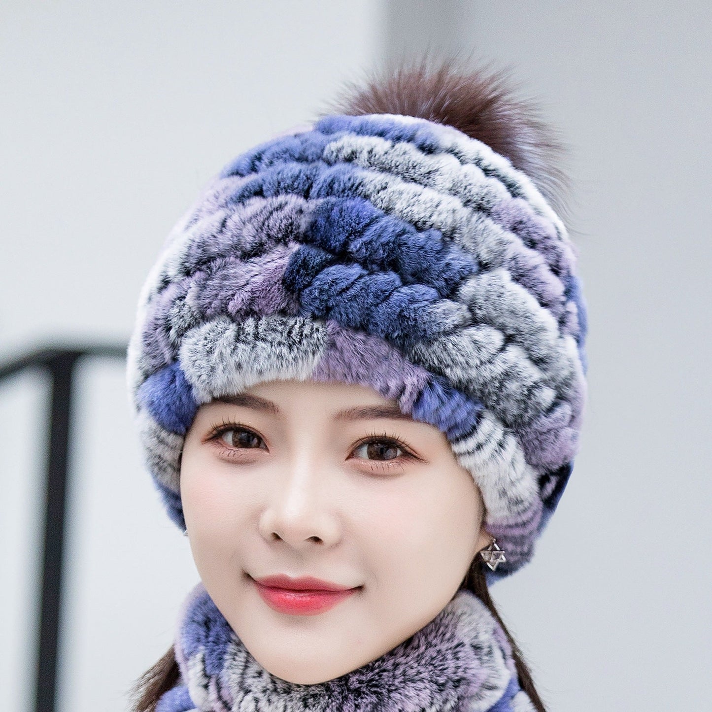 Winter Real Rabbit Fur Ear Flap Hat - Stylish & Warm