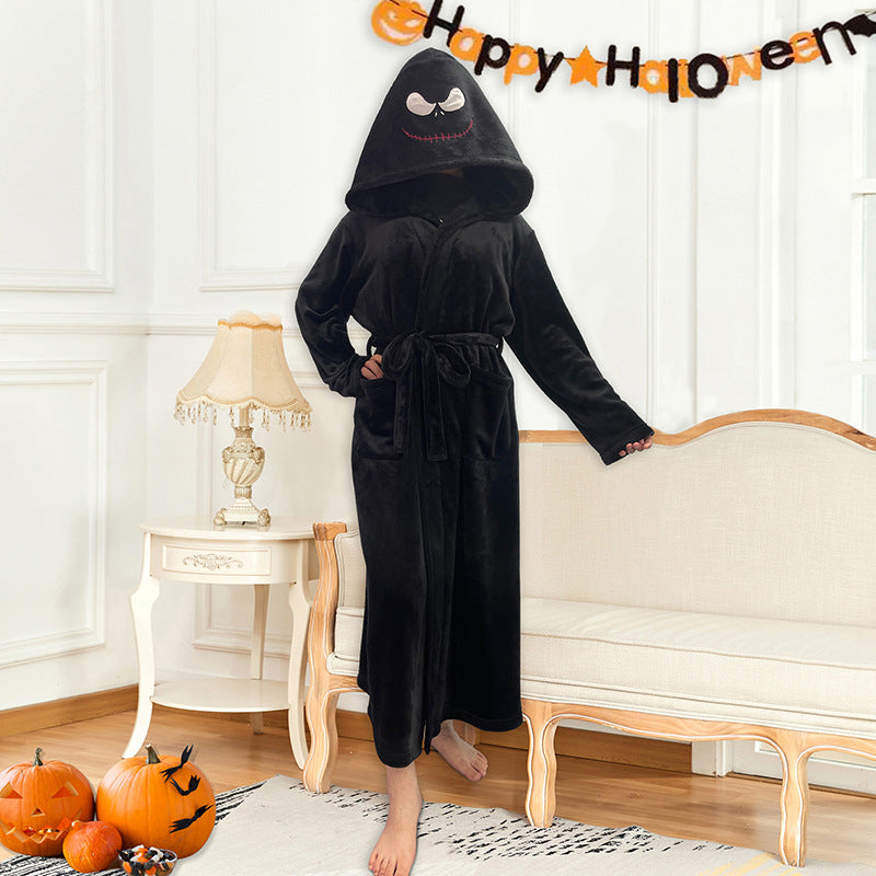 Sexy Halloween Couple Cosplay Hooded Home Robe