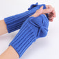 Wool Half Finger Bow Gloves