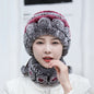 Winter Real Rabbit Fur Hat & Neck Warmer Set - Stylish & Warm