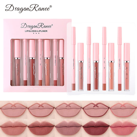 New Fashion 4-Pack Lip Liner and Matte Lip Gloss Set-Homeunderwear