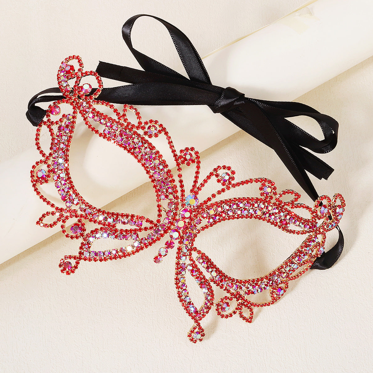 Stage Catwalk Rhinestone Butterfly Eye Mask