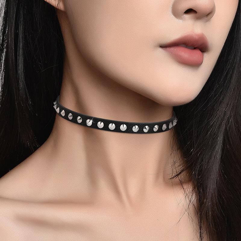 Dark Metal Rock Band Rivet Choker