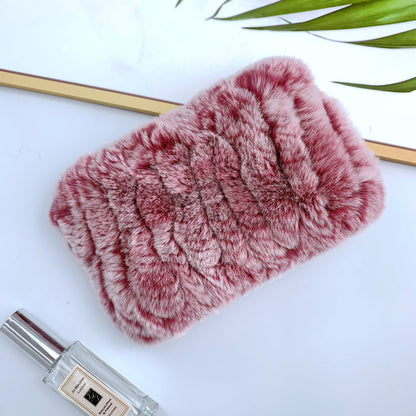 Warm Real Rabbit Fur Neck Warmer - Elastic Design