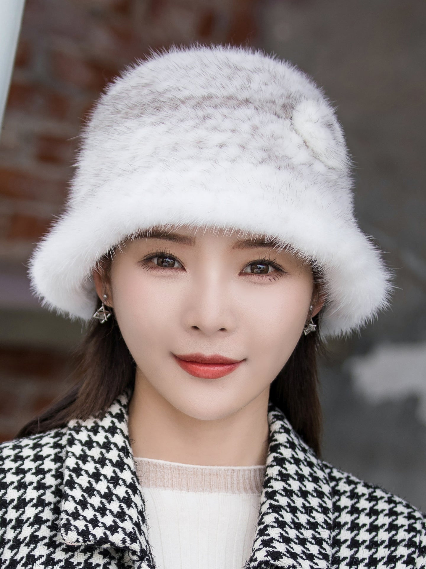 Winter Mink Fur Bucket Hat - Warm & Stylish