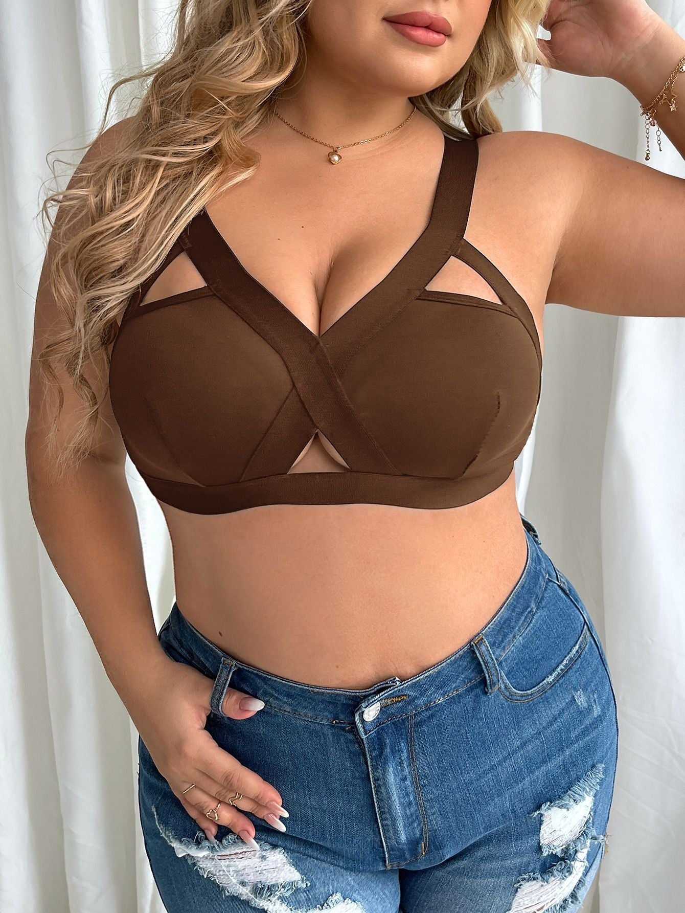 Plus Size Sports Push Up Bra