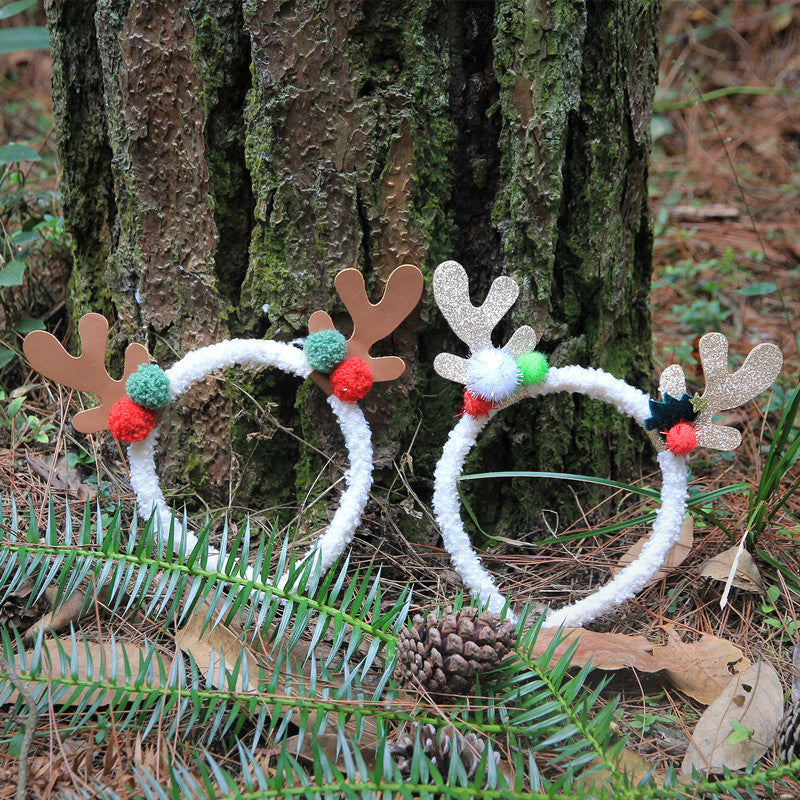 Deer Antler Hair Ball Headband