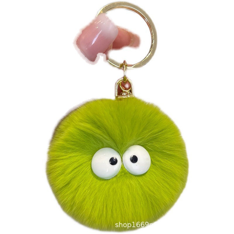 Cute Real Fur Pom Pom Keychain Bag Charm Gift