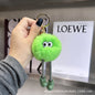 Cute Long-Legged Coal Ball Rabbit Fur Keychain Toy