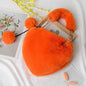 New Heart Shaped Fuzzy Handbag Shoulder Purse