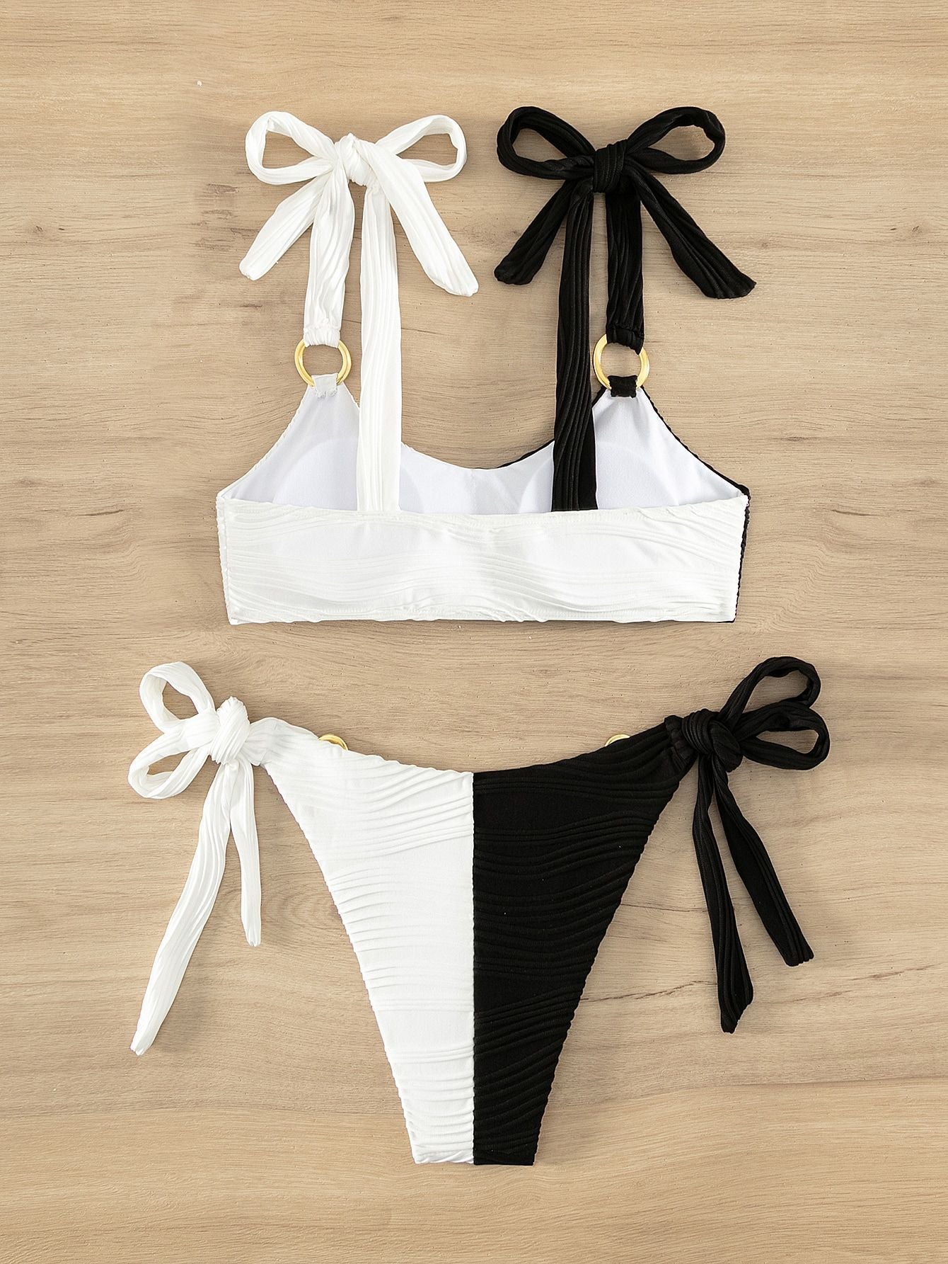 Free Shipping For A Touch of Gold String Micro Bikini