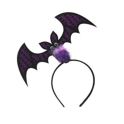 Bat Solid Color Hair Ball Headband