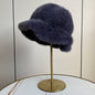 Elegant Ruffled Mink Fur Beret Hat