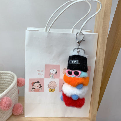 Creative and Cute Minimalist Plush Keychain Doll Accessory