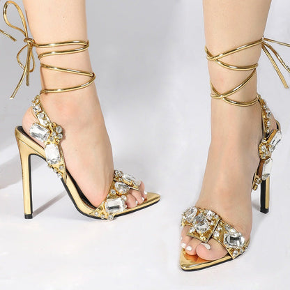 New Arrival Studded Pointed-Toe Strappy Women's Sandals