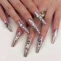 3D Mirror Powder Crystal Nails, Y2K Glamour