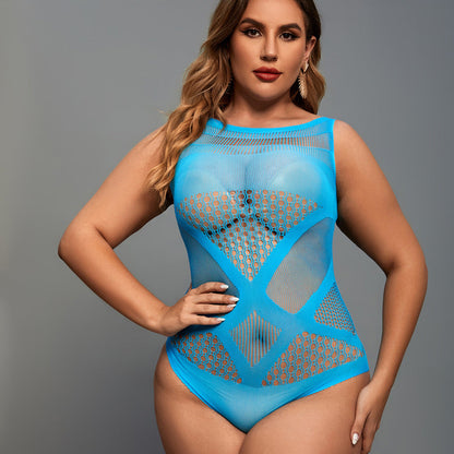 Plus Size Dotted Gypsophila Bodysuit