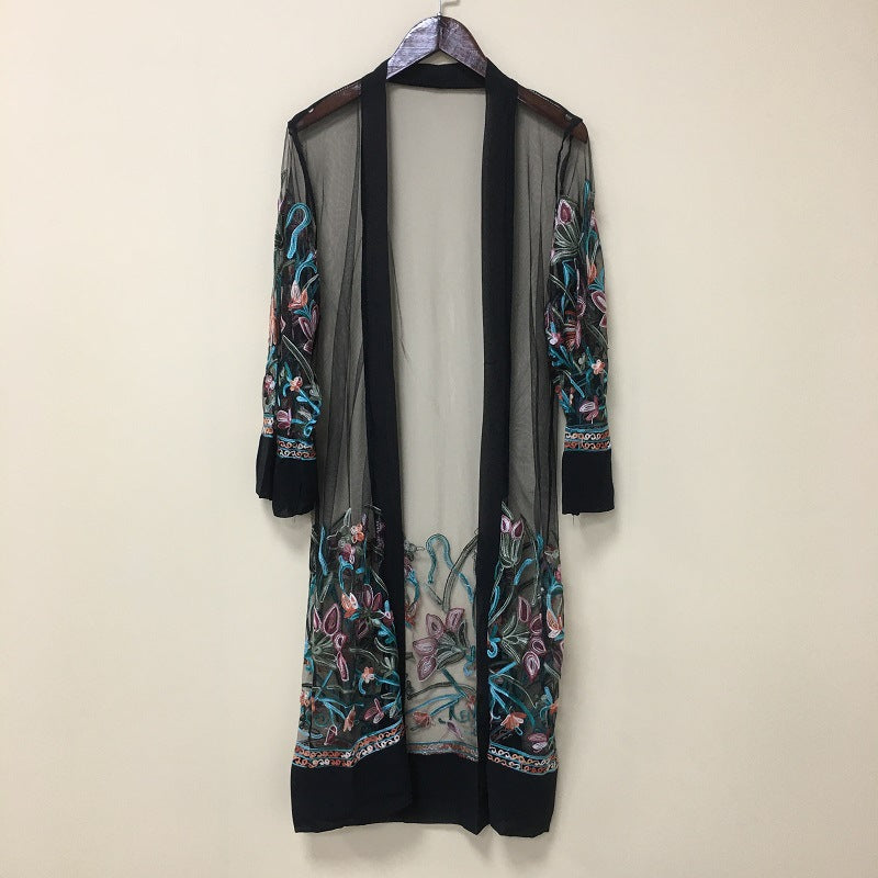 Mid-Length Korean Style Shawl Open Cardigan Outerwear