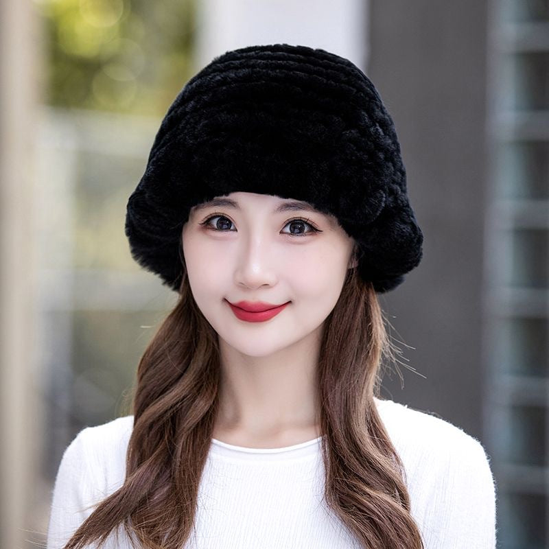 Winter Real Rabbit Fur Beanie - Cozy & Stylish