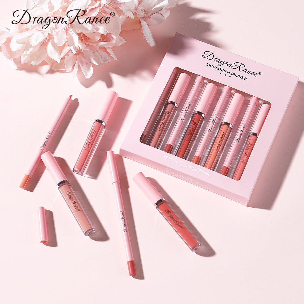 4-Pack Lip Liner and Matte Lip Gloss Set