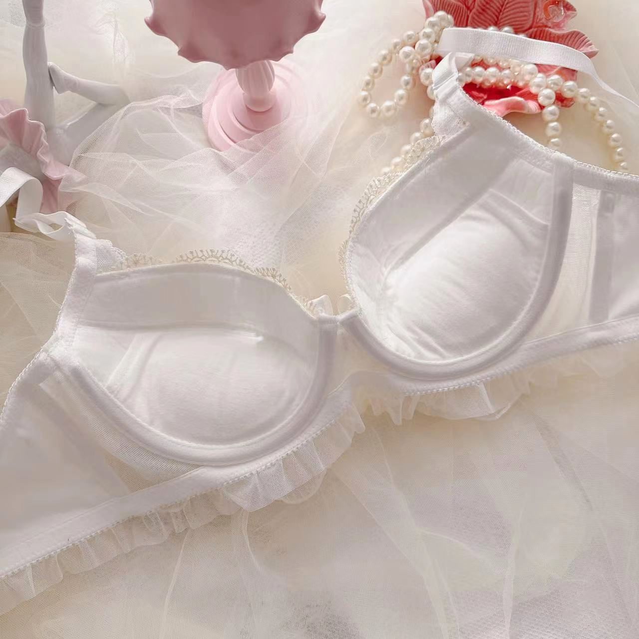 Lace Ruffle Kawaii Doll Romantic Royalcore Princess Lingerie Set