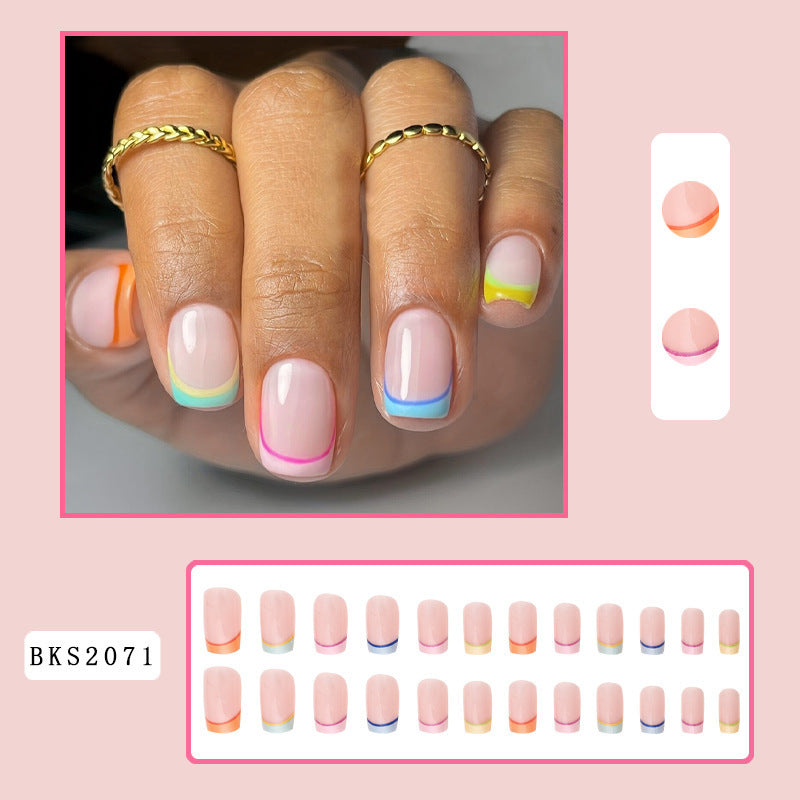 New FashionLong INS Style French Tip Nail Tips